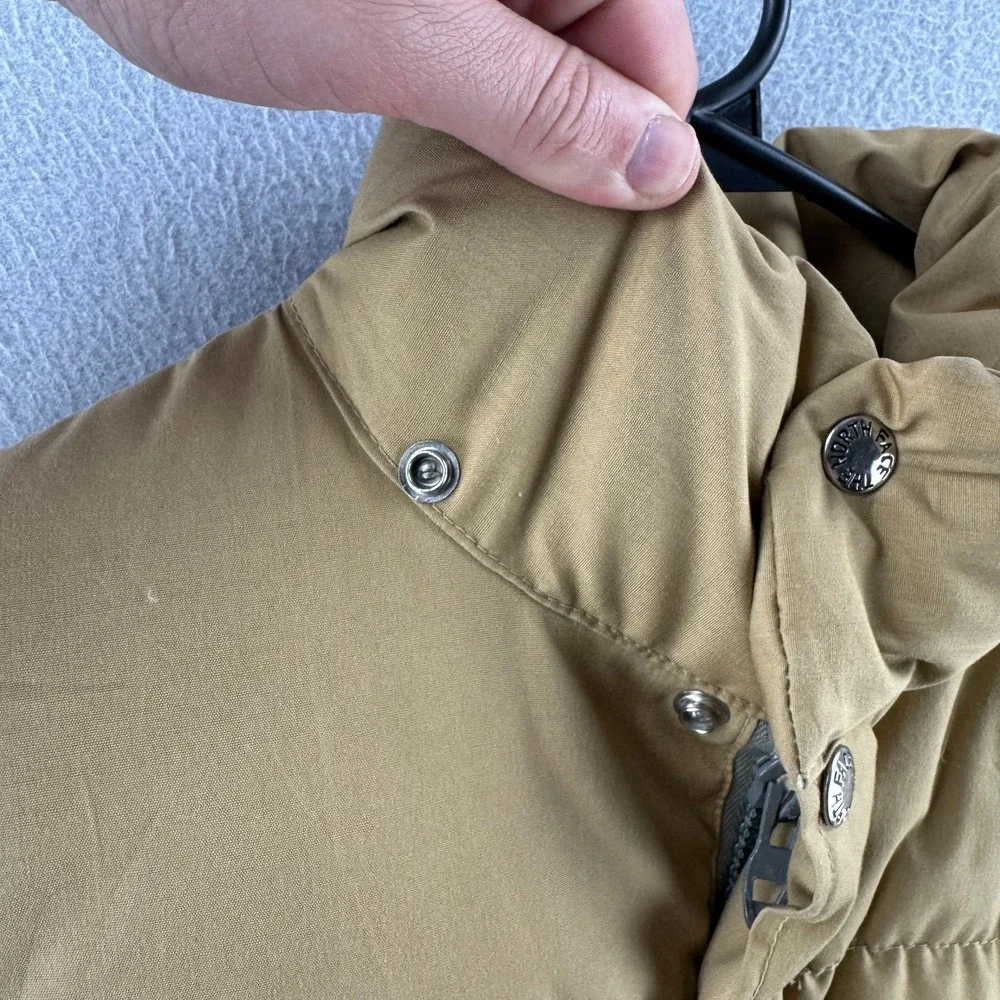 Vintage‎ The North Face Goose Down Jacket Mens Small Tan Puffer Made in USA 80s